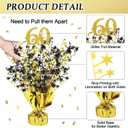 Tatuo 4 Pcs Metallic Foil Spray Centerpiece Happy 30th 40th 50th 60th Years Centerpiece Table Decorations for Black and Gold Birthday Anniversary Wedding Party Table Decor(60th Birthday)