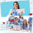 20 Pcs Nurse Practitioner Gifts for Women Nurse Makeup Bags Cosmetic Bag Nursing Supplies 3x4 Funny Sticky Notes Floral to Do List Notepads and Ballpoint Pens Office Supplies for Nurse