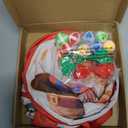 Christmas Games Santa Claus Dart Board for Family, Kids Adults with 8 Sticky Balls and 8 Darts, XMAS Activities Game,Indoor Outdoor Toys Party Favors Gifts (Double Sided Target Christmas&Thanksgiving)