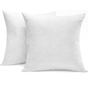SNUG&COZY Luxury Goose Down Feather Pillow Inserts - 18x18IN, Double Layered Down-Proof Design, Ultra-Soft Cover, High Fill Weight, Pack of 2, White