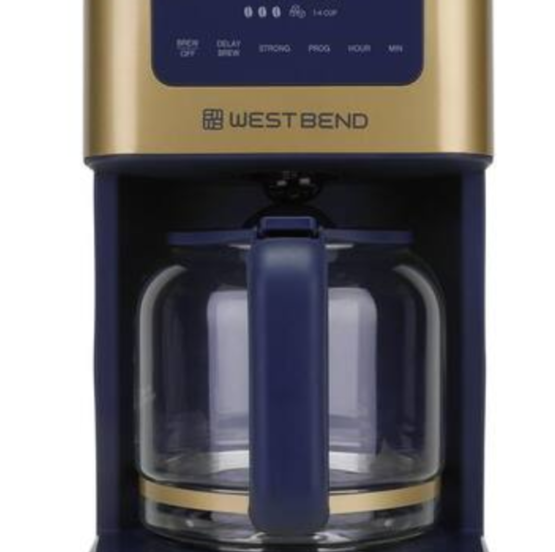 Timeless 12 Cup Slate Blue Touchscreen Coffee Maker Hot/Iced