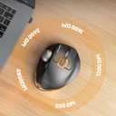 SABLUTE MAM1 Pro Ergonomic Wireless Trackball Mouse, Adjustable 0/18 Angle, Thumb Control, Quiet Clicks, 3 Multi-Device Bluetooth & USB Receiver, Rechargeable Mouse for Office, Windows Mac