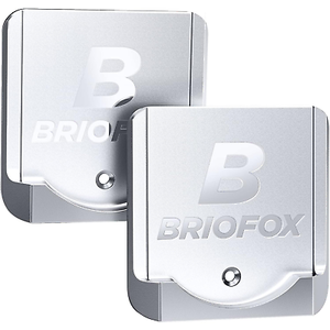 BRIOFOX Shower Curtain Rod Holder【Upgrade Design】3M Adhesive | Heat Resistant | Waterproof | Max Load 60 lbs Shower Rod Retainer for Wall, 2 Pack(Rod Not Included) Silver