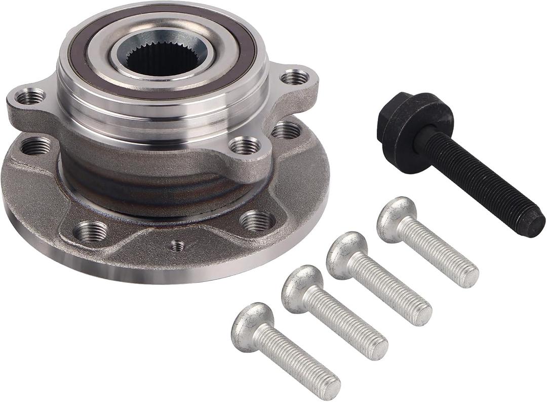MACEL 513253 Wheel Bearing Hub Assembly Fit for Audi A3 Quattro Q3 TT 12-18 VW Beetle 09-17 CC 07-16 Eos 10-14 Golf 12-13 Golf R 10-14 GTI 05-18 Jetta Passat 08 R32 Rabbit Tiguan w/ABS
