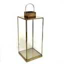HD 21" Glass Gold Lantern