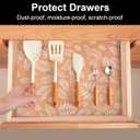 Cooyes Shelf Liners for Kitchen Cabinets Waterproof & Oil-Proof Kitchen Cupboard Mats Non-Slip Drawer Mats EVA Material Non Adhesive Fridge Liner for Shelves11.8" W x 236" L