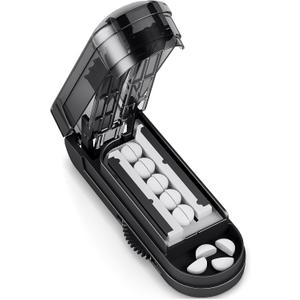 DEPAD Pill Cutter Splitter for Cutting Multiple Pills, Adjustable Pill Cutter Splitter for Small and Tiny Pills with Accurate Alignment, for Small or Large Tablets with Sharp Safe Blade (Black)