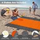 ACH Beach Blanket Waterproof Sandproof Extra Large Beach Mat Oversized 120"108" Portable Lightweight Outdoor Family Mat for Indoor Outside Picnic Camping Hiking Travel (Dark Grey)