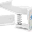 [12-Pack] Invisible Baby Proofing Cabinet Locks - No Drill Child Safety Drawer Latches - Adhesive Childproof Latch for Cabinets, Kitchen & Furniture - Secure Toddler & Infant Safety No Tools Required (White)