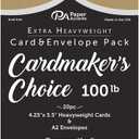 Accent Design Paper Accents Cardmakers Choice Card & Envelopes, Kraft, 100Lb., 4.25"X5.5", 20Pc, Blank Cards and Envelopes, Blank Cards, Note Cards with Envelopes
