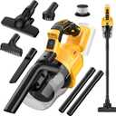 Cordless Vacuum Cleaner for Dewalt 20V Battery, 5 in 1 Handheld Vacuum Cleaner with Washable HEPA Filter50CFM 100AW Cordless Vacuum for Floor, Carpet, Car Furniture (Tool Only) (Yellow) (Yellow)