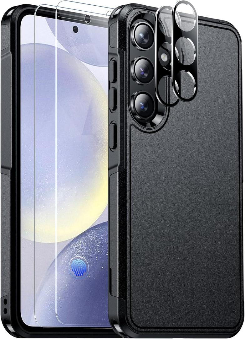 SPIDERCASE Designed for Samsung Galaxy S24 Plus Case, [10 FT Military Grade Drop Protection] Heavy Duty Shockproof Phone Case for Galaxy S24 Plus 6.7 inch, Black