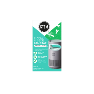 STEM Flying Insect Fan Trap for Indoor Bug Control, Plug-In Fan with UV Light, Starter Kit Includes 1 Device