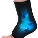 Kiluiu Reusable Solid Gel Ice Pack For Ankle Protection (Black), Ankle Ice Wrap For Injuries, Designed For Pain Relief In Ankles, Plantar Fasciitis, And Achilles Tendonitis Through Cold Therapy (L) 2pcs
