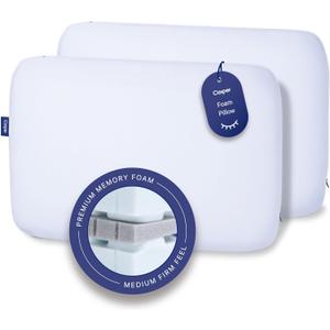 Casper Sleep Foam Pillow, Two Pack, White, King