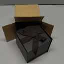 Hallmark Small Gift Box with Bow and Shredded Paper Fill (Black 4 inch Gift Box) for Weddings, Graduations, Birthdays, Father's Day, Groomsmen Gifts, All Occasion