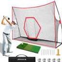 BAGAIL G9 Max Heavy Duty Golf Practice Net with Tri-Turf Mat, Portable with Carry Bag - Driving, Chipping Nets for Backyard, Outdoor, Indoor