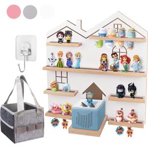 Large Tonie Shelf for Toniebox - Toniebox Storage for All Your Tonie Accessories, toniebox Characters and toniebox Figures, Display Collection, Tonie Shelf(White)