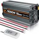 5000 watt Power Inverter DC 12V to AC 110V/120V Converter,10000w Peak.Comes with LCD Display,Wireless Controller, 4AC outlets,1USB.RV Inverter,Suitable for Camping,and Off-Grid Solar Inverter Systems