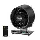 HOLMES Blizzard 8" Air Circulator Digital Fan, 3 Speeds, 90° Adjustable Head Tilt, Capacitive Touch Control, Remote Control, Ideal for Home, Bedroom, Kitchen or Office, Black