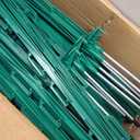 50 Pack Electric Fence Posts,48 Inch/4FT Step-in Plastic Posts for Farm and Garden,Temporary Sturdy Fencing System for Electric Fencing and Yard Protection, Green