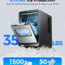 Crescent Ice Maker Countertop, 35Lbs/24H, Clear Ice Maker with Self-Cleaning & Timer, 16 Crystal-Clear Ice in 12 Mins, Countertop Ice Makers for Home, Office or Party (EXP 09/01/26)