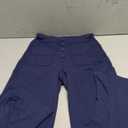 keriffe Women's Straight Leg Pants High Waisted Button Stretchy Business Work Dress Casual Trousers Multiple Pockets, Navy Blue, Extra Small