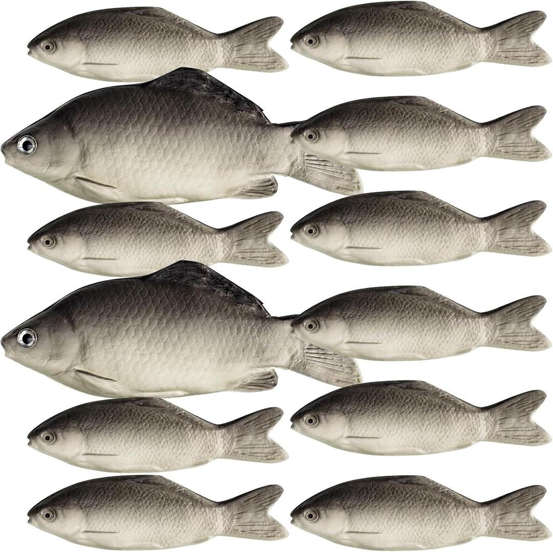 Liliful 24 Pcs Fake Fish Artificial Realistic Toys Stuffed Foam Faux Sea Fish Including Big and Small for Home Decoration Aquarium Tank Display Ornaments Stage Drama Prank Photography Prop