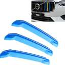 SANRILY MColored Grille Insert Trims Compatible with Volvo XC60 20182021 Front Center Kidney Grilles Tri Color M Sport Front Grill Trim Covers, 3 pcs
