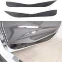 Soft Carbon Fiber Car Door Anti Kick Panel Trim Sticker Compatible with Chevrolet Corvette C8 2020-2026, Inner Door Anti Kick Decorative Panel Protection Accessories 2Pcs (Black)