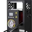 10 Tons Heat Press Machine with 5.5" X 5.5" Dual Heated Plates Manual Press with LCD Digital Display Screen & Precise Pressure Gauge 110V/220V