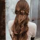 6Pcs Flat Hair Clips for Women,Volume Flat Top Round Pink Clip for Thick or Thin Hair,Picura Large Hair Claw Clips Strong Hold No Slip Hair Barrettes