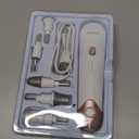 Professional Manicure Pedicure Kit, Electric Nail File Set, Cordless Electric Nail Drill Machine, 5 Speeds Hand Foot Care Tool for Nail Grind Trim Polish(White)