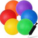 Shindel 6PCS Playground Ball with Air Pump, 5inch Inflatable Dodge Ball for Kids Indoor Outdoor