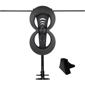 Antennas Direct ClearStream 2MAX Indoor Outdoor TV Antenna, UHF VHF, Multi-Directional, 60+ Mile Range, 4K 8K UHD NEXTGEN TV  w/ 20-inch Mast (Black)