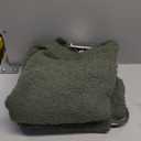 ANRABESS Women's Fuzzy Fleece Pajama Sets 2 Piece Outfits Long Sleeve Top Wide Leg Pants Lounge Matching Set 2025 Fall Winter (Medium, Lawn Green)