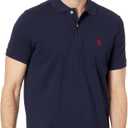 U.S. POLO ASSN. Men's Slim Fit Solid Pique Polo Shirt, Classic Navy, Size M
