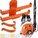 Backpack Leaf Blower Hanger with Tube Hook, 2 Pack Backpack Sprayer Wall Mount, Heary Duty Chainsaw Wall Mount Stand Accessories Garage Organization Storage