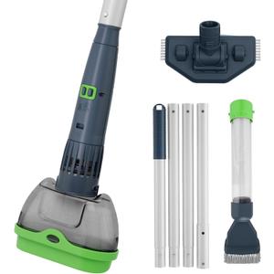 3 in 1 Rechargeable Pool & Spa Hot Tub Vacuum Cleaner - Dual Mode & Magnetic Drive System, 25m Ultra Fine Mesh Filters for Hot Tub, Small Above Ground Pools - 90 Mins, Oil Absorbers, Poles