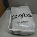 CozyLux Queen Comforter Set, 7 Pieces Ice Blue Seersucker Bed in a Bag