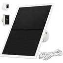 Solar Panel Charger for Outdoor Security Cameras -10W, DC 5V Compatible with Micro USB & Type-C Rechargeable Battery Cameras,9.8Ft Charging Cable,IP66 Waterproof (White)