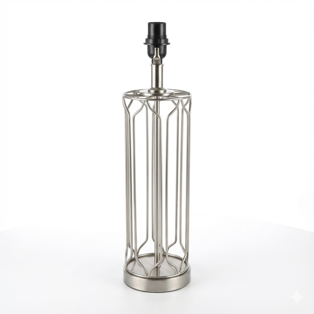 Silver Unique Lamp Stand