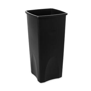 Rubbermaid Commercial Products Untouchable Square Trash/Garbage Can, 23-Gallon, Black, Wastebasket for Outdoor/Restaurant/Office/School/Kitchen