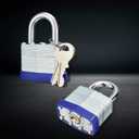 AOSRUM Lock Outdoor Padlocks, Laminated keyed Padlock, 1-9/16 in Wide Body, Padlock Set with Keys (1Pack)