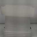 IRIS TB-17 19 Quart Stack & Pull Clear Box with Black Handles - 6 Pack