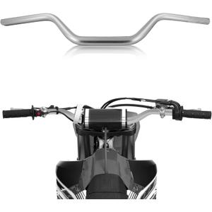 Dirt Bike Handlebars Motorcycle Handle bars 1 1/8" 28mm 120mm Rise CNC Universal For Dirt Pit Bike ATV ADV Supermoto Enduro Motocross Motorcycle Off Road Silver (sliver)