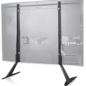 WALI Universal TV Stand 55 inch TV, TV Stand Mount for 22-65 Inch LCD Flat Screen TVs, Table Top TV Stands Holds up to 110lbs Mounting Holes up to 800 by 500mm (TVS001), Black