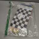 20 Pack Checkered Black and White Flags Multicolor Racing Mini Stick Flags Set Small Miniature Handheld Race Car Flag Decorations for Sports Events,5x8 Inch