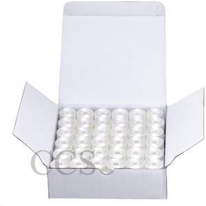 144 Sideless White Prewound Bobbins for Most Home Embroidery Machine