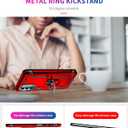 for Motorola G 5G 2022 Case with Screen Protector,Ring Kickstand Heavy Duty Dual Layer Shockproof Military Grade Drop Proof Soft Touch Cover for Motorola G 5G 2022 Phone Case (Red)